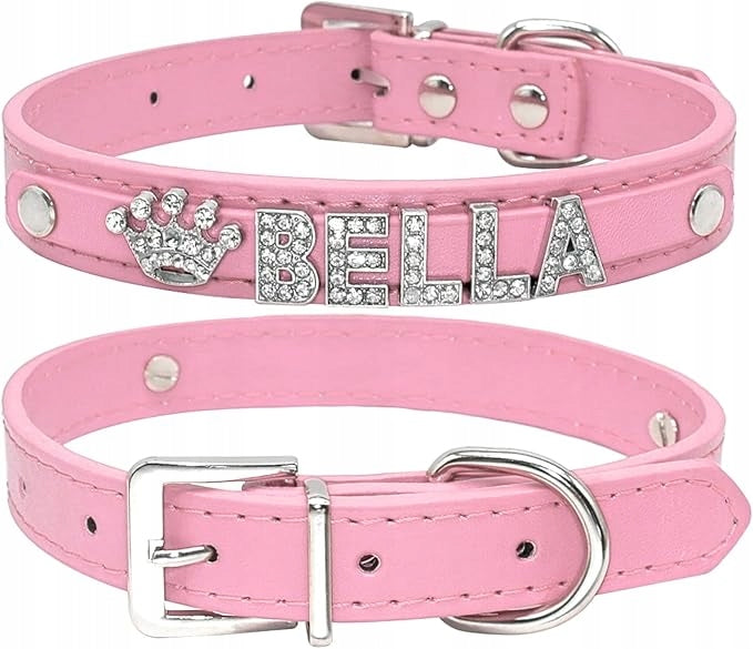Pink Personalized Collar with Name CAT DOG ID