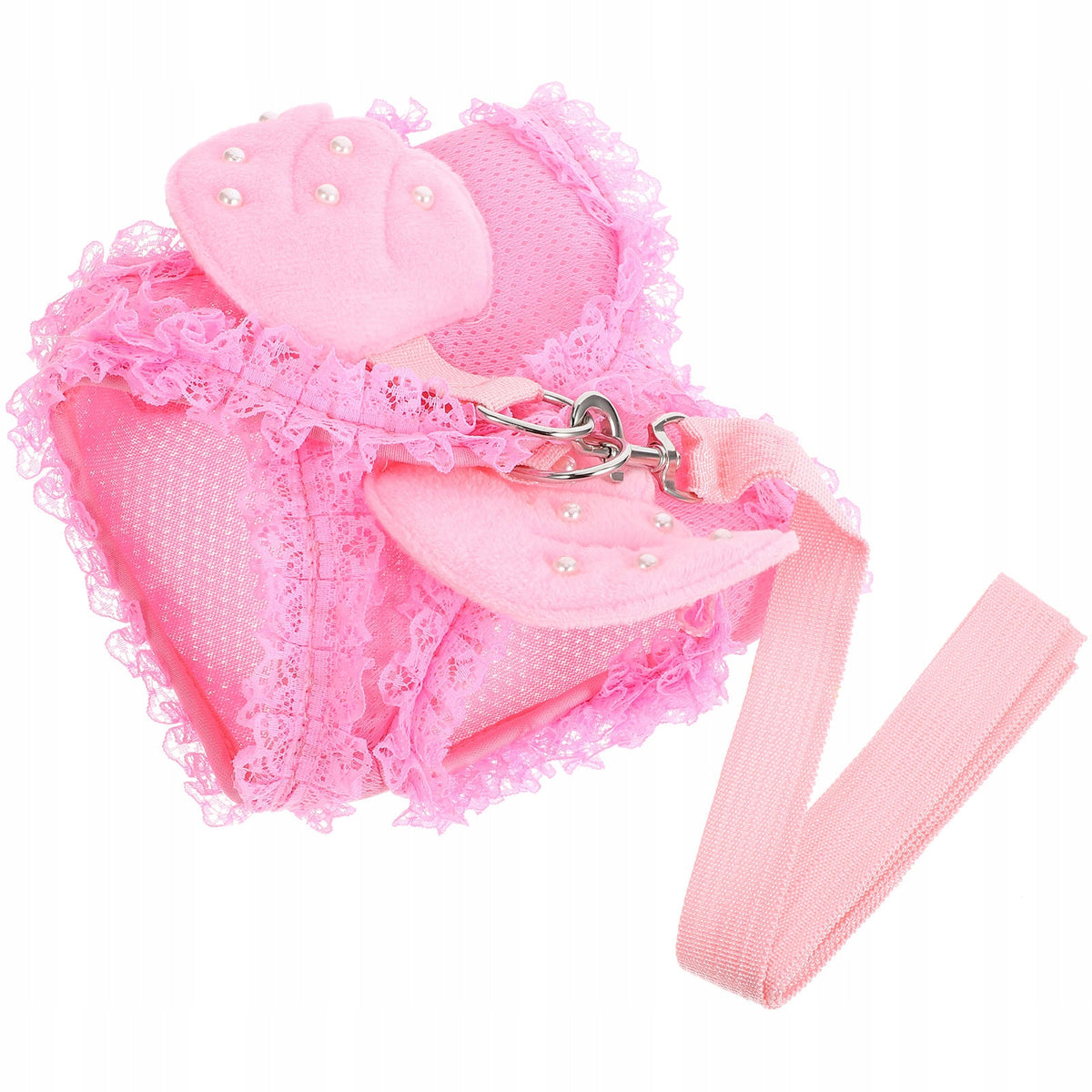 Pink Pet Harness with Angel Design for Comfortable Wear