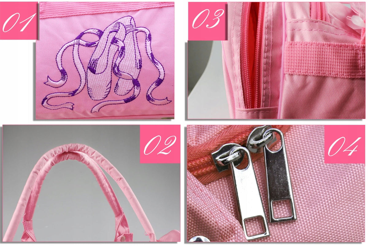 Pink Sports Bag Ballet Dance Embroidery Gift Brand ASIS