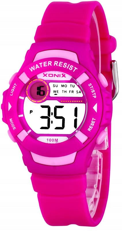 Pink Sports Watch For Girls Backlight Lightweight Waterproof Ele Brand Xonix