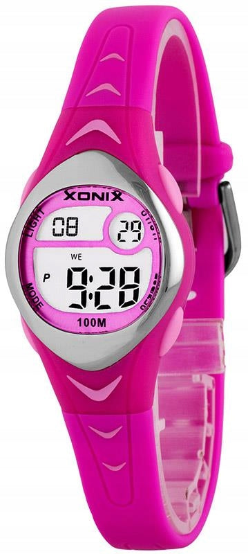 Pink Sports Watch For Girls Electronic Multifunctional Backlight Brand Xonix