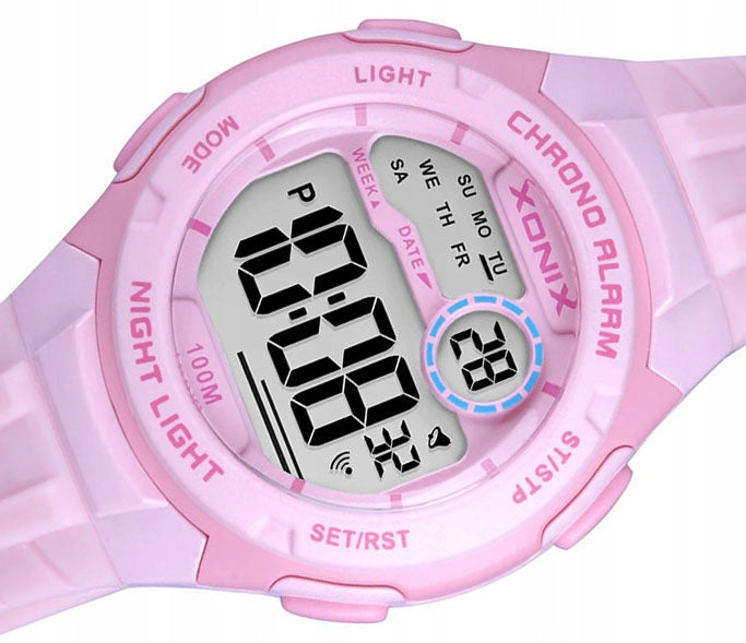 Pink Sports Watch For Girls Waterproof Digital Original Ala Additional features nickel-free