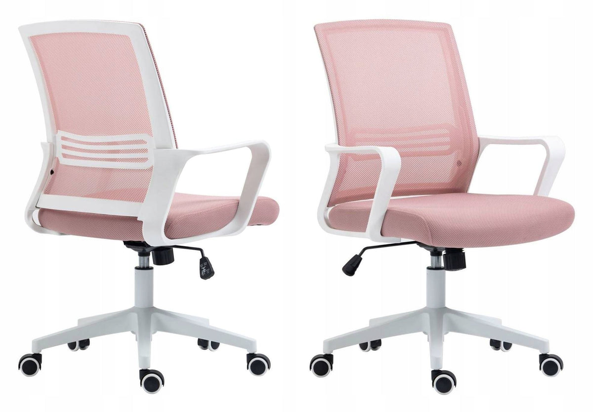 Pink Swivel Chair LUND Children's Desk Mesh Ergonomic up to 100kg Brand no brand