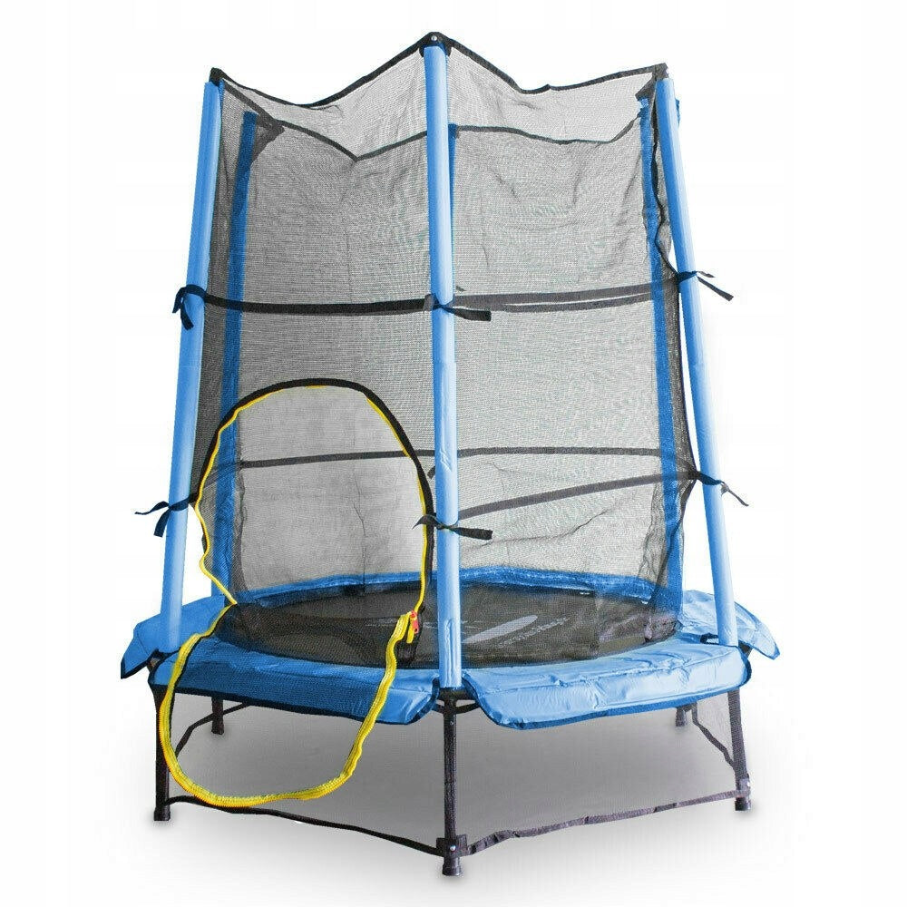 Pink Trampoline for Children's/Children's Garden + Cover and Strong Whip Mesh Packaging status original