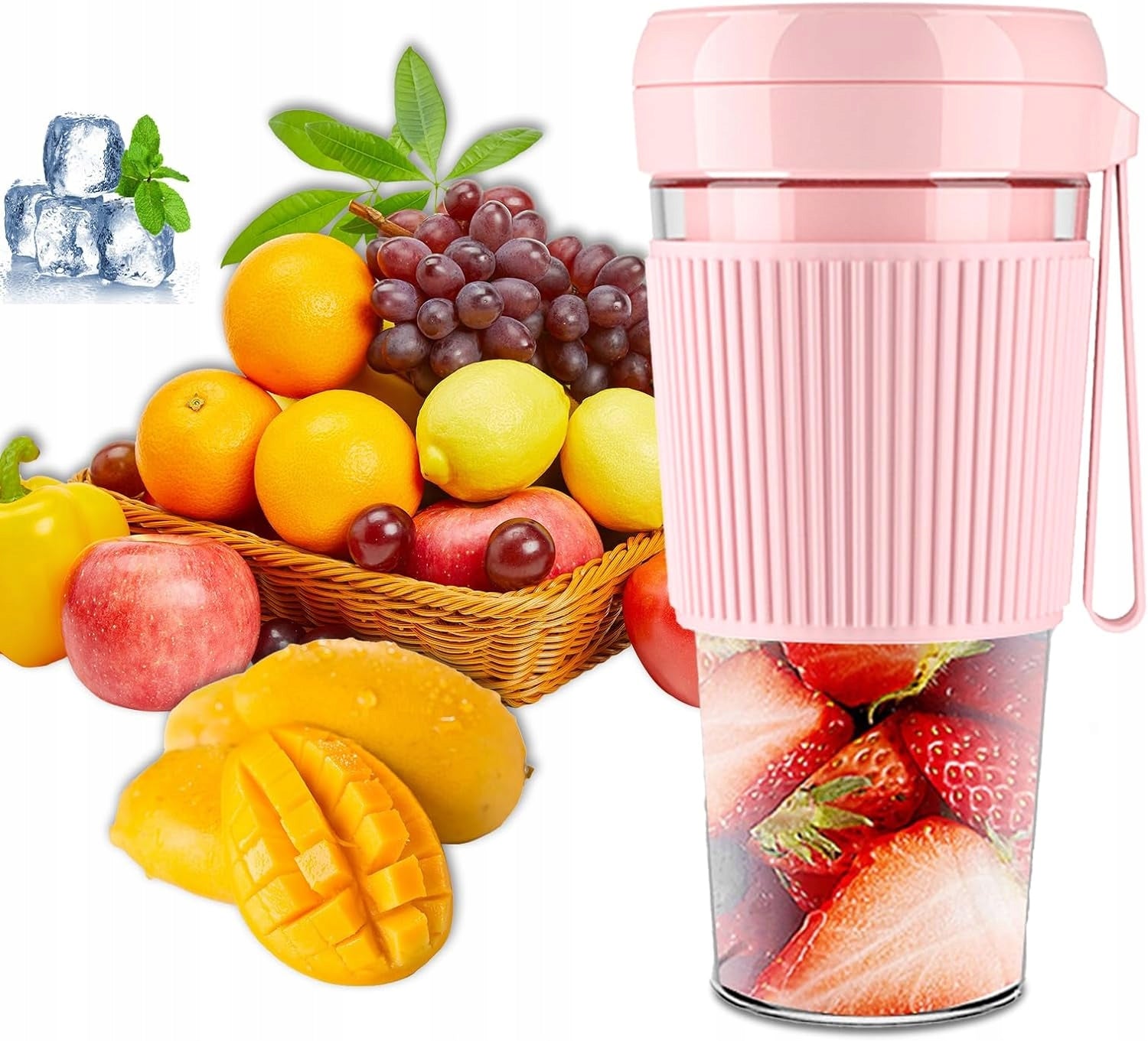Pink Wireless Juicer / Mug 30 W 280ml 1200 mAh Brand no brand