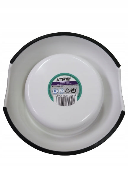 Pink dog bowl with pattern plus metal bowl 400ml Brand Activ Pet
