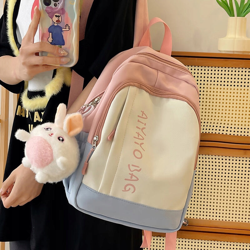 Pink kids backpack for school girls, lightweight study travel bag Color pink