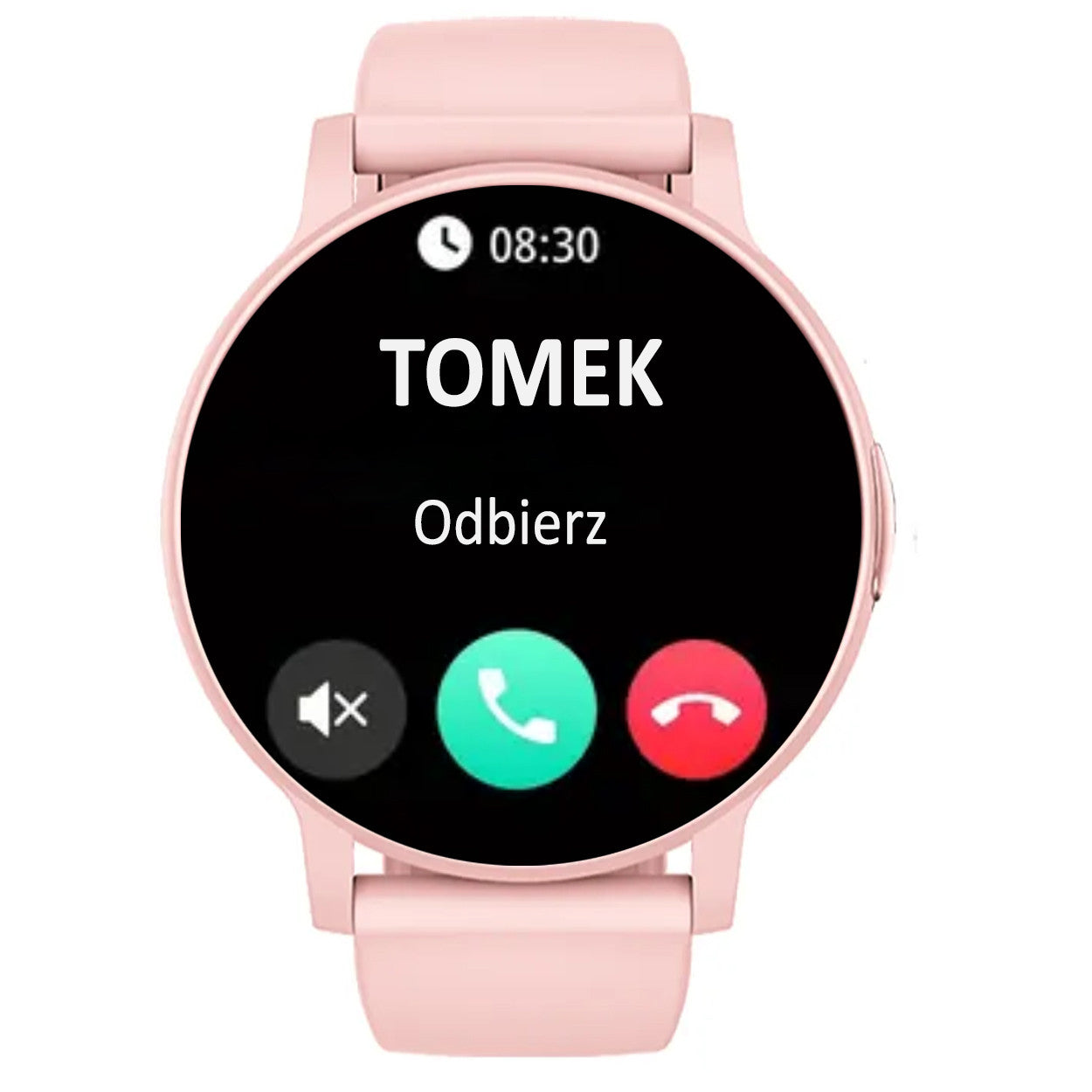 Pink smartwatch with heart rate monitoring and pedometer Manufacturer code SMART WATCH PRO SZ-1009 PRO