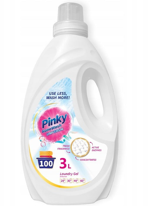 Pinky NanoWash Liquid Washing Gel Light Fabrics 3L 100 Washes Innovative