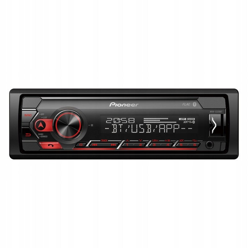 Pioneer MVH-S320BT Bluetooth USB Car Stereo Receiver - Red Illumination