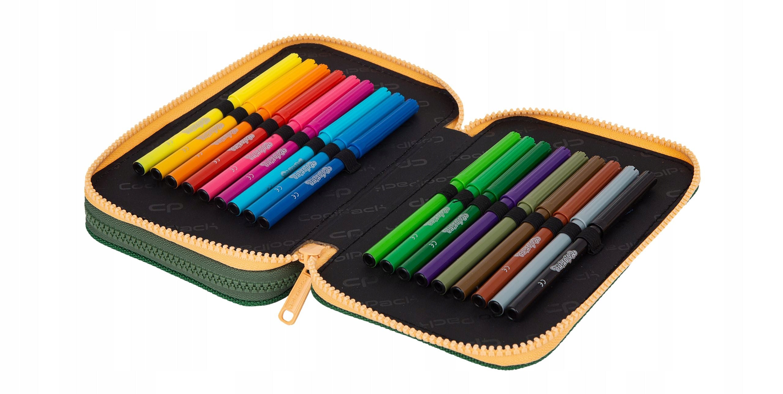 Formelles Federmäppchen mit zwei Fächern und Zubehör CoolPack Jumper 2 Toucans F066662 