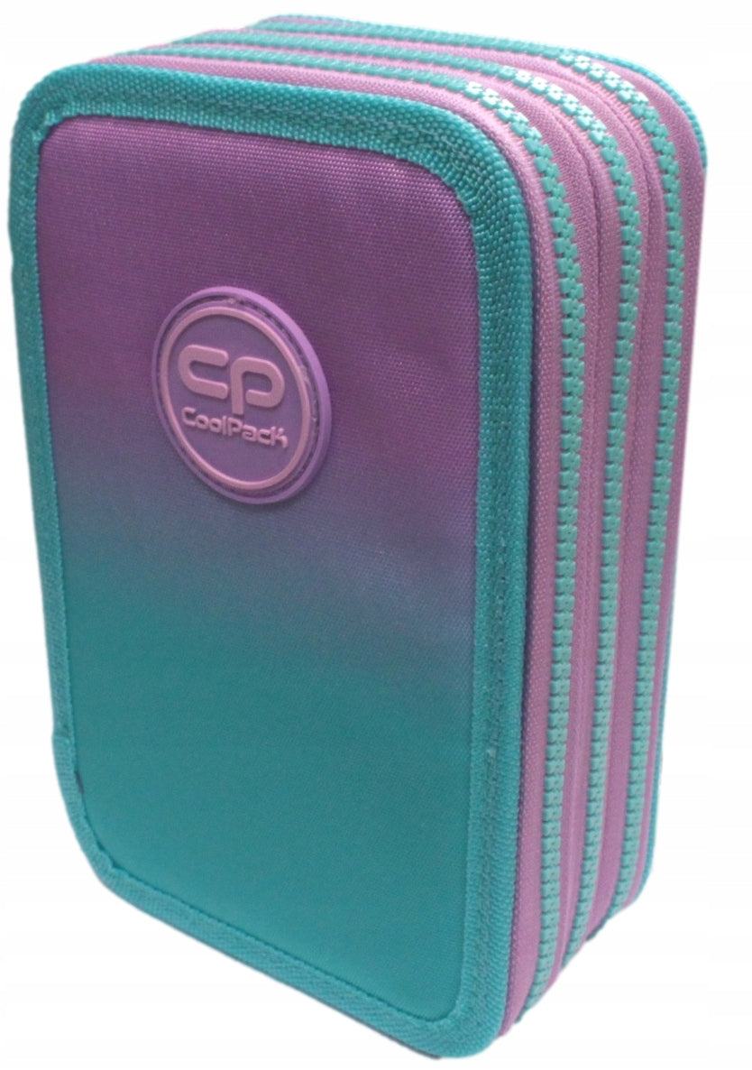 Formelles Federmäppchen mit drei Fächern und Zubehör CoolPack Jumper 3 Gradient Blueberry E67505 