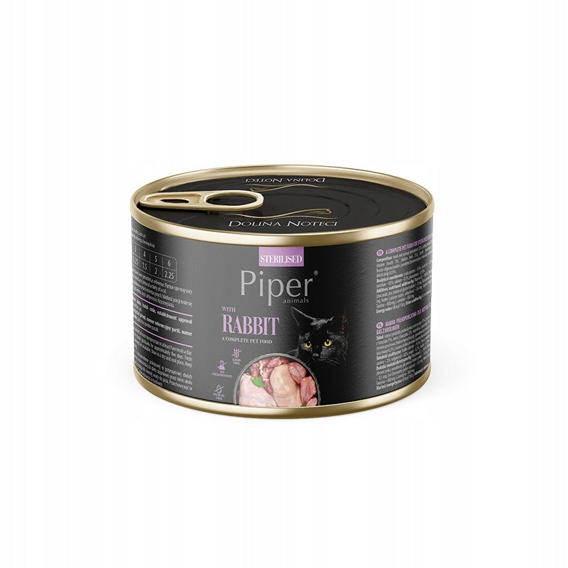 Piper Animals Sterilised Wet Cat Food with Rabbit 185 g