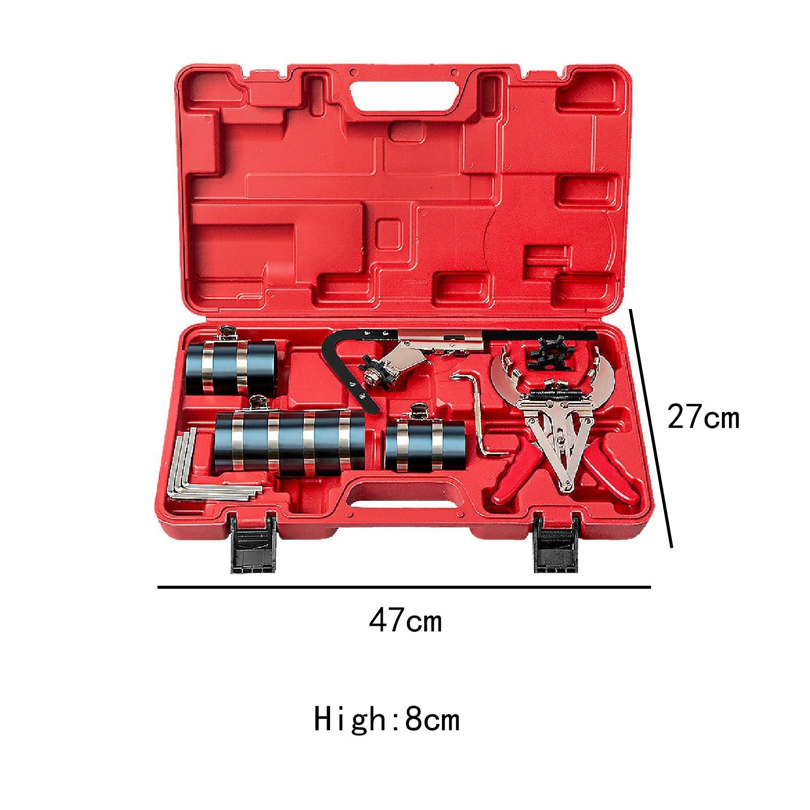 Piston Ring Compressor Set Compatible Easy Storage Alloy Cleaning 6 Inch Packaging status original