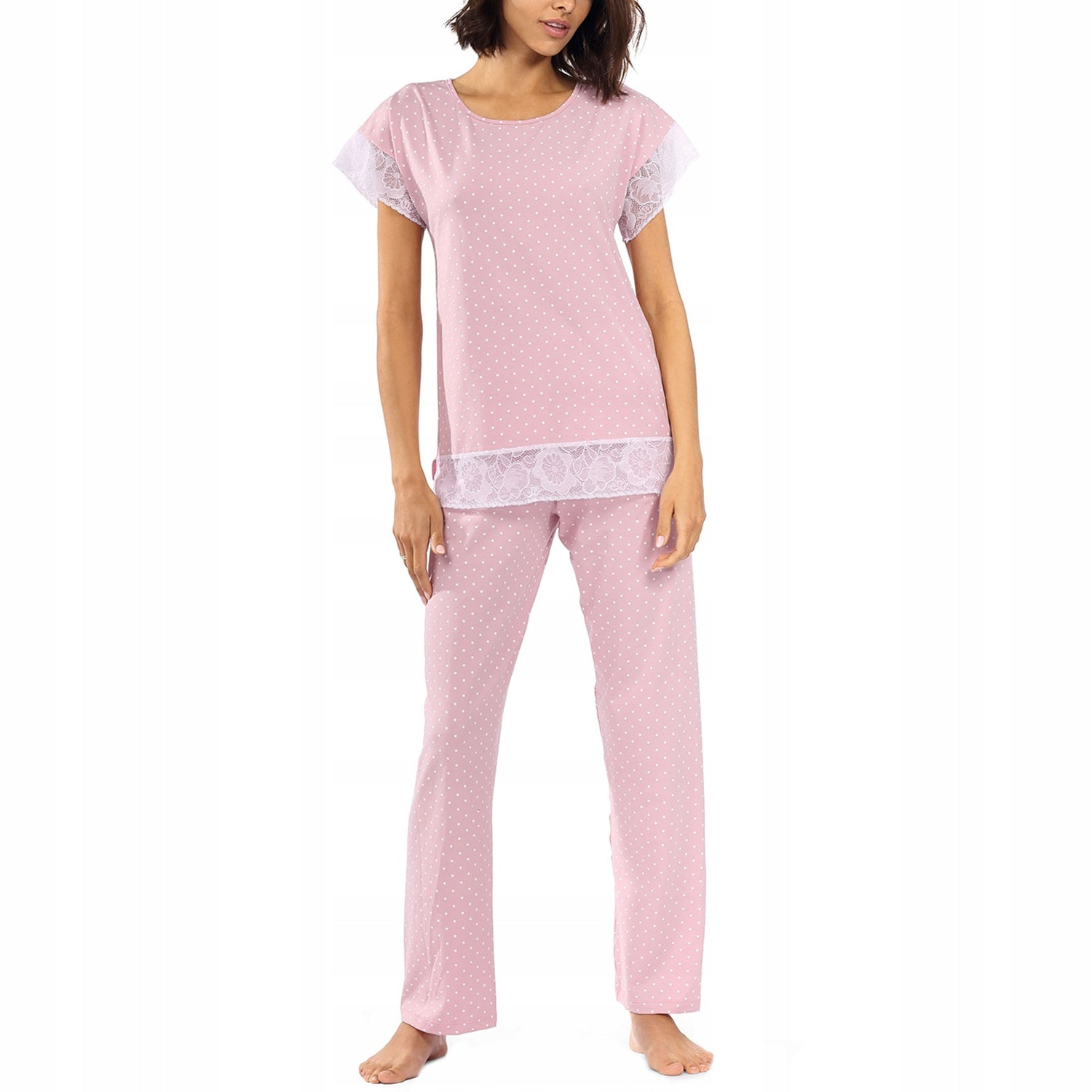 Pyjama für Damen Lirin, rosa 