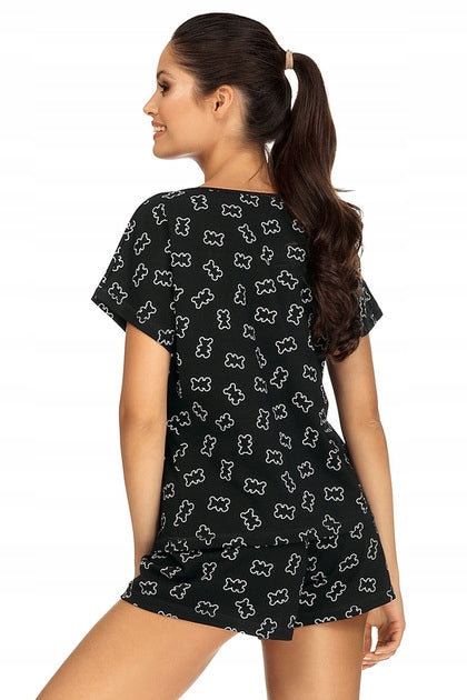 Pyjama für Damen Lorin, schwarz 