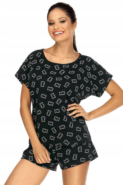 Pyjama für Damen Lorin, schwarz 