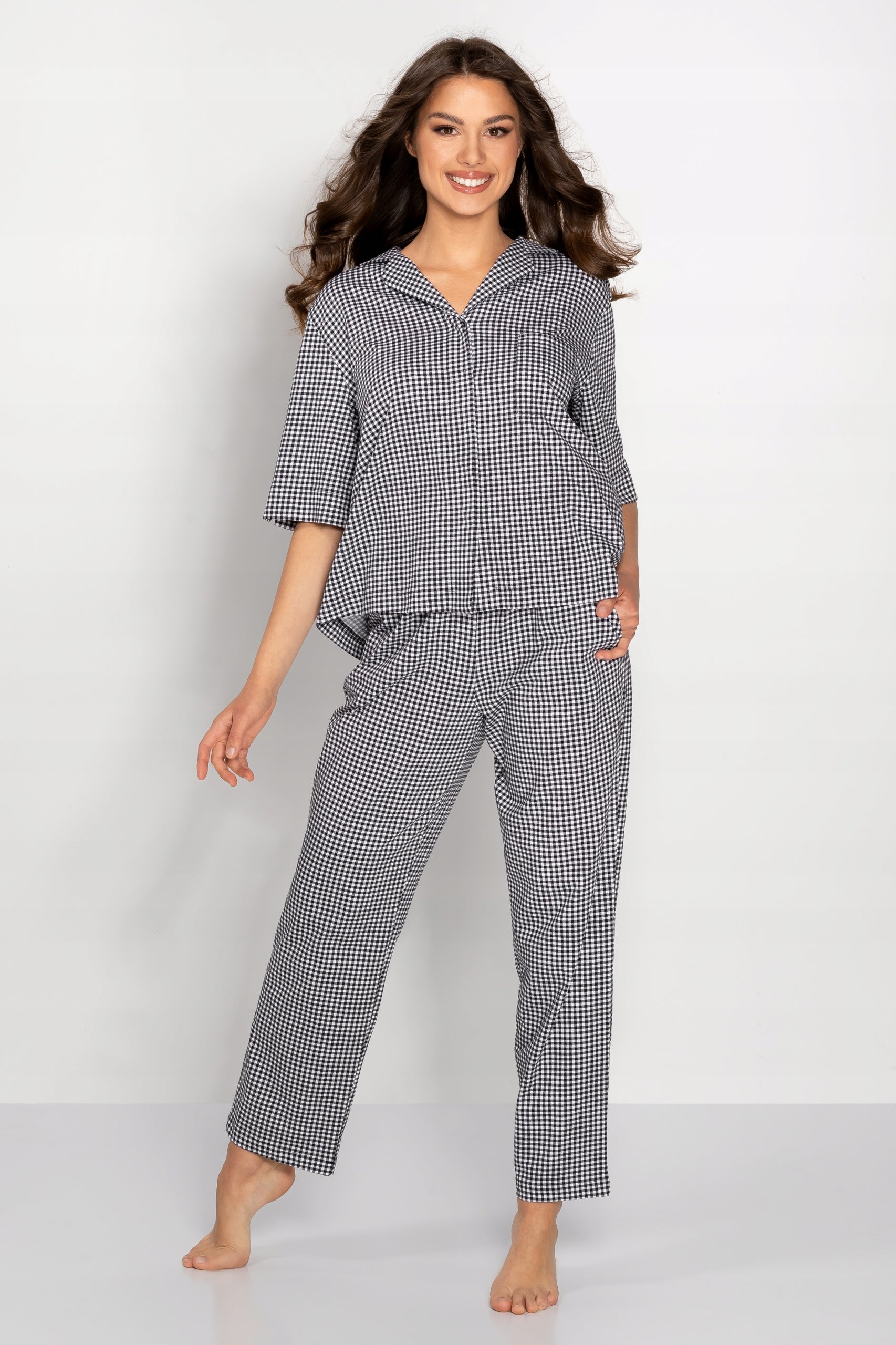 Pyjama für Damen Momenti Per Me Serenity 61595, grau 