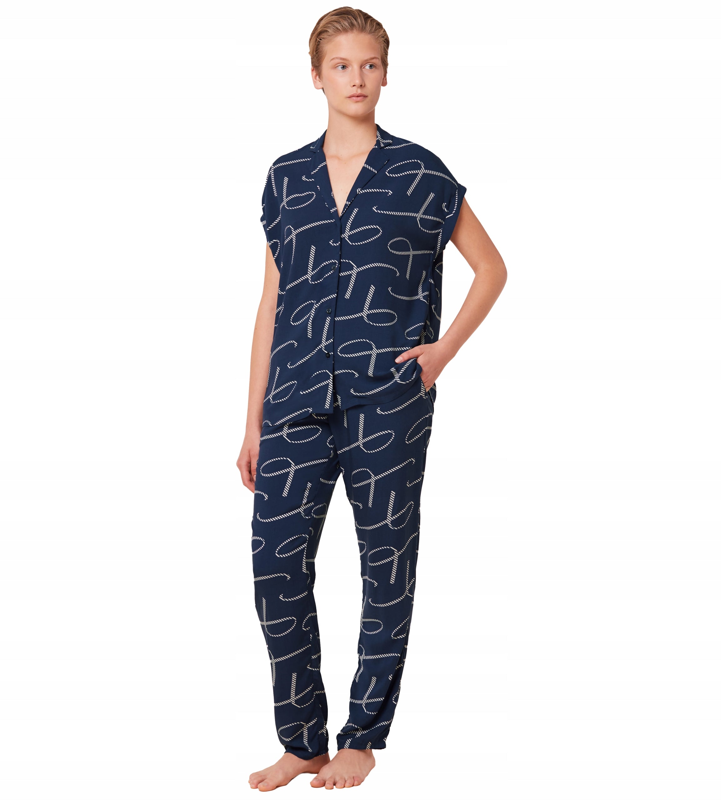 Pyjama für Damen Triumph PW 01 M008, blau 