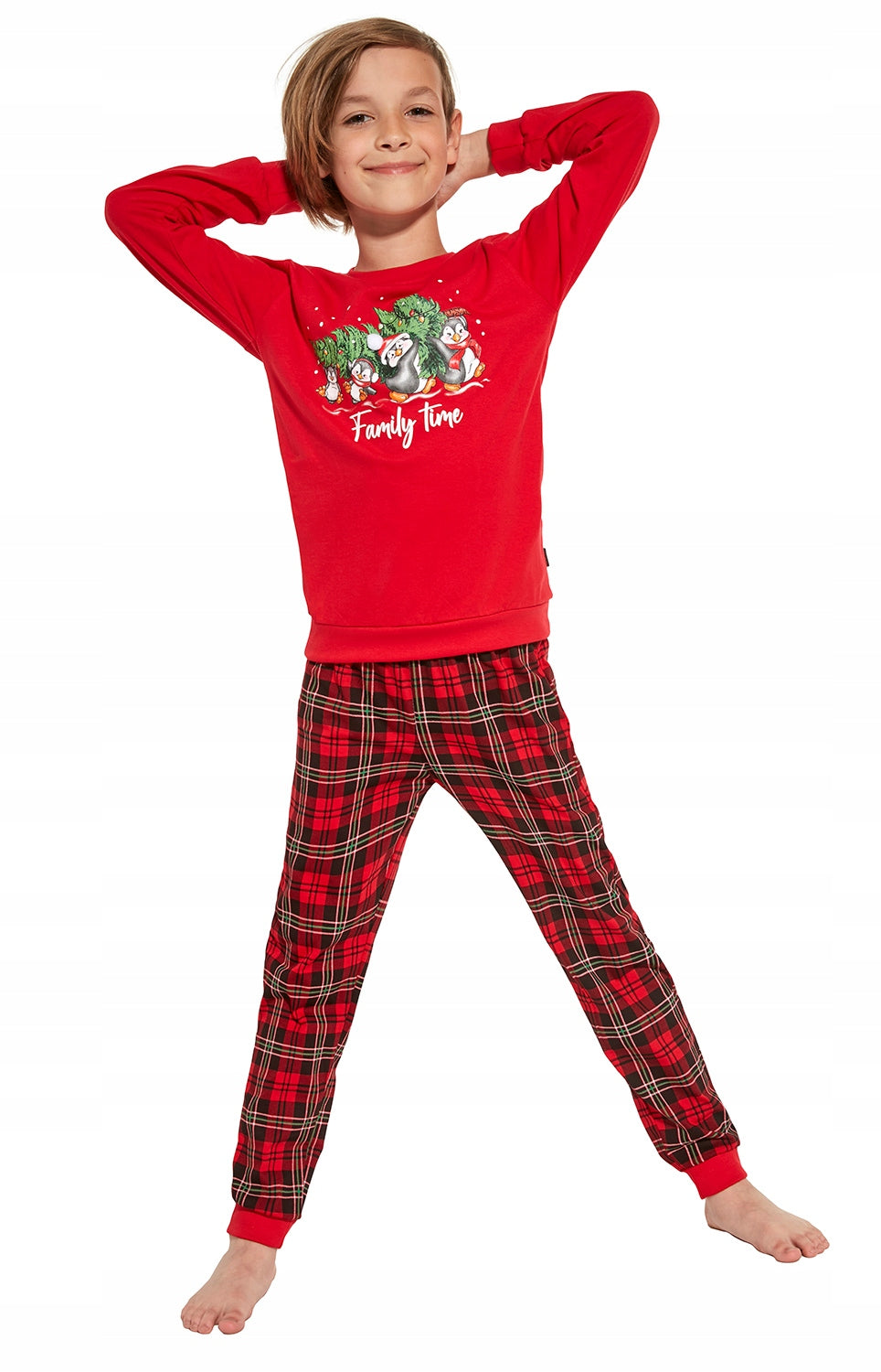 Pyjama für Jungen Cornette, rot 