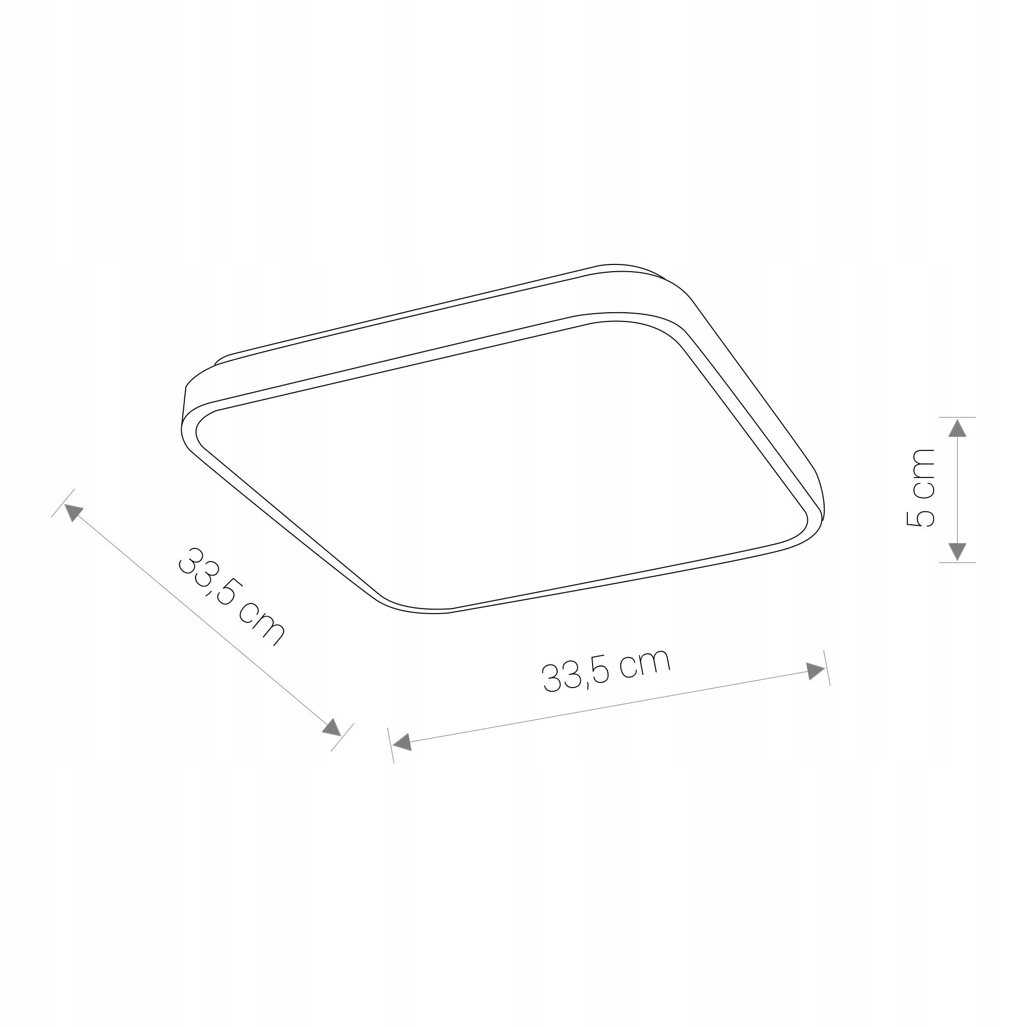 Vonios kambario šviestuvas AGNES SQUARE LED B 16W 4000K IP44