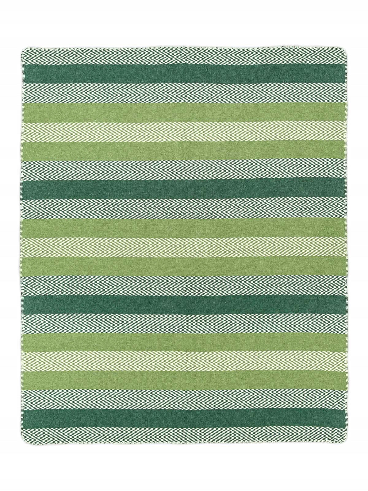 Plaid bedspread 165x200 Zigzag belts green blanket finished with crochet Brand no brand