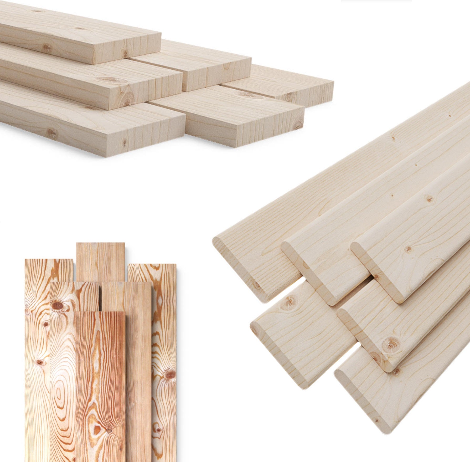 Planed board 1,8x9x70cm SPRUCE PINE, sanded boards, smooth Height 0.7 m