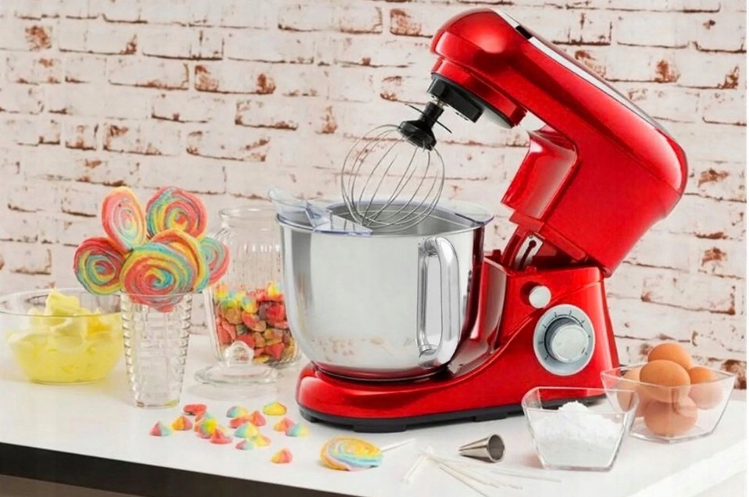 Planetary Food Processor 5L 1300W 6 Speeds Red With Steel Bowl Manufacturer code 5906892135170