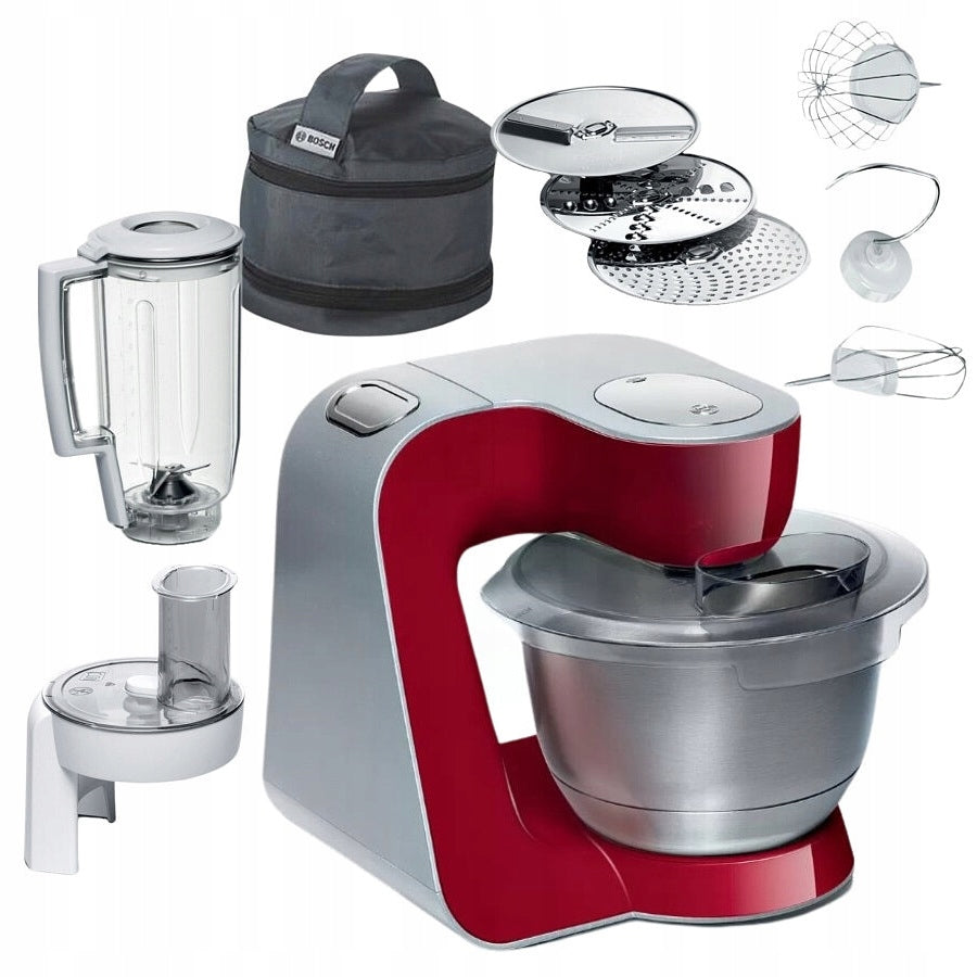 Planetary Food Processor Bosch MUM58720 1000W Slicer Blender red