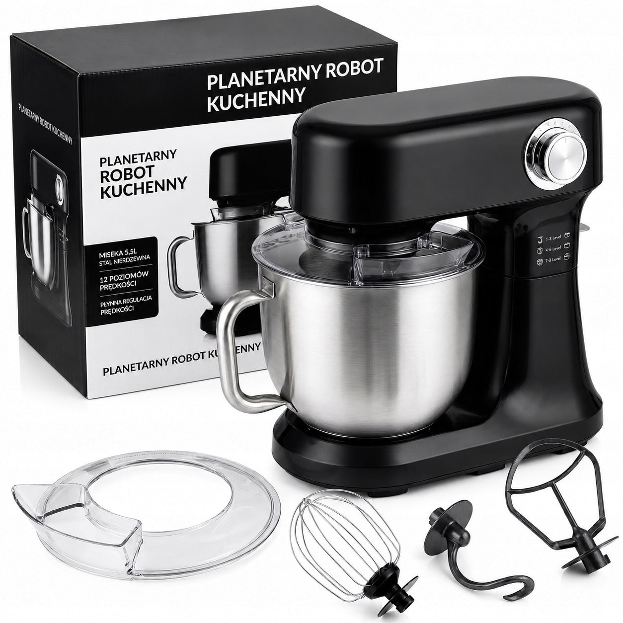 Planetary Food Processor Multifunctional Rotating Bowl Powerful + FREEBIE