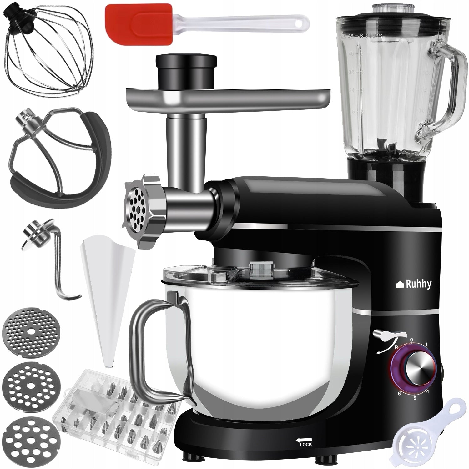 Planetary Food Processor RUHHY with Blender Meat Grinder 3in1