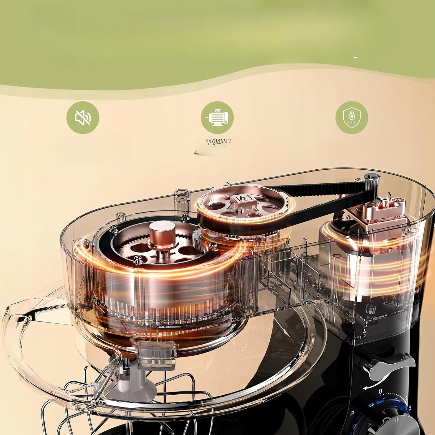 Planetary Mixer 1000W Steel Bowl 5L 8 Gears Black For Cake Power rating 1000 W