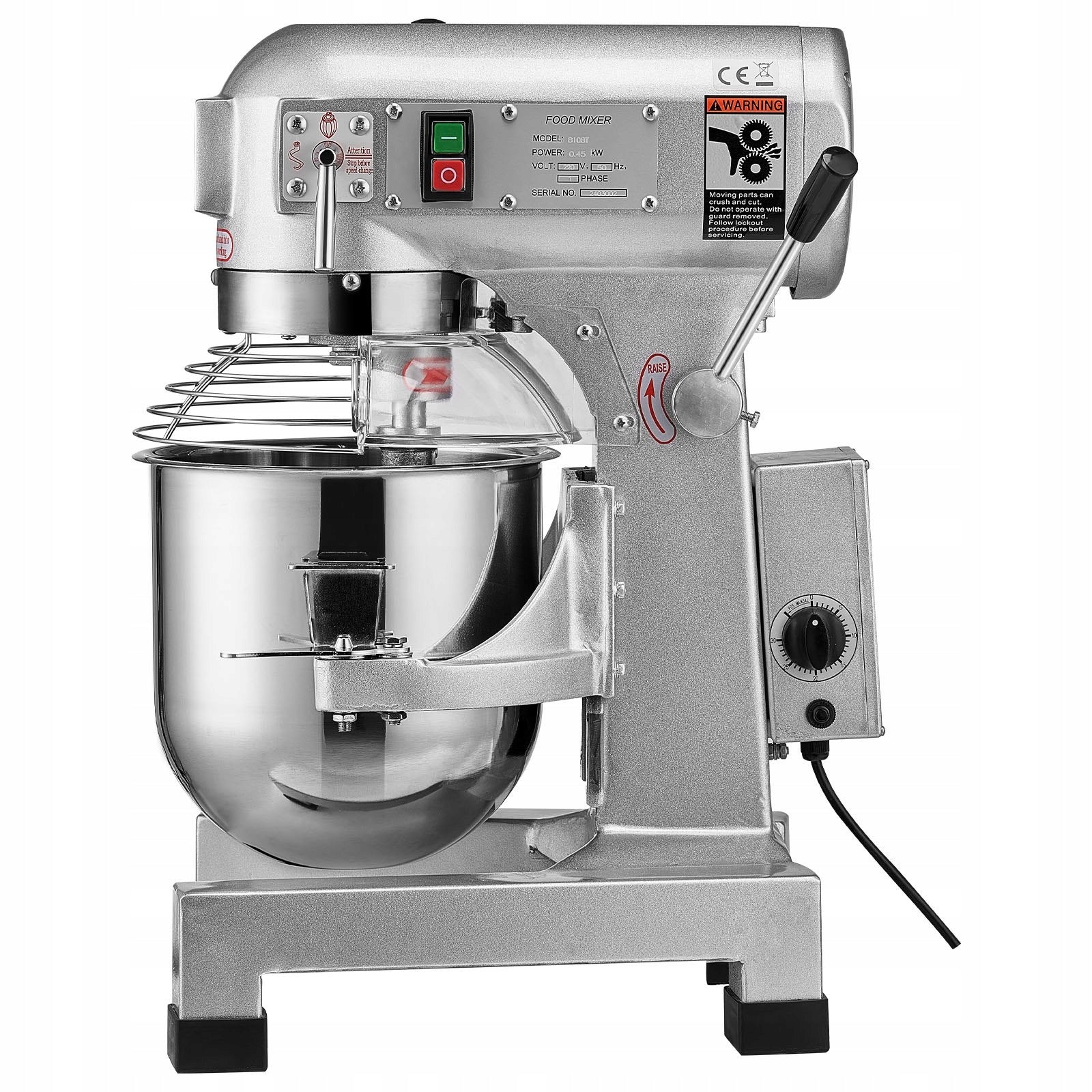 Planetary Mixer 10L 550W 3 Speeds for Cake Gastronomy Restaurant