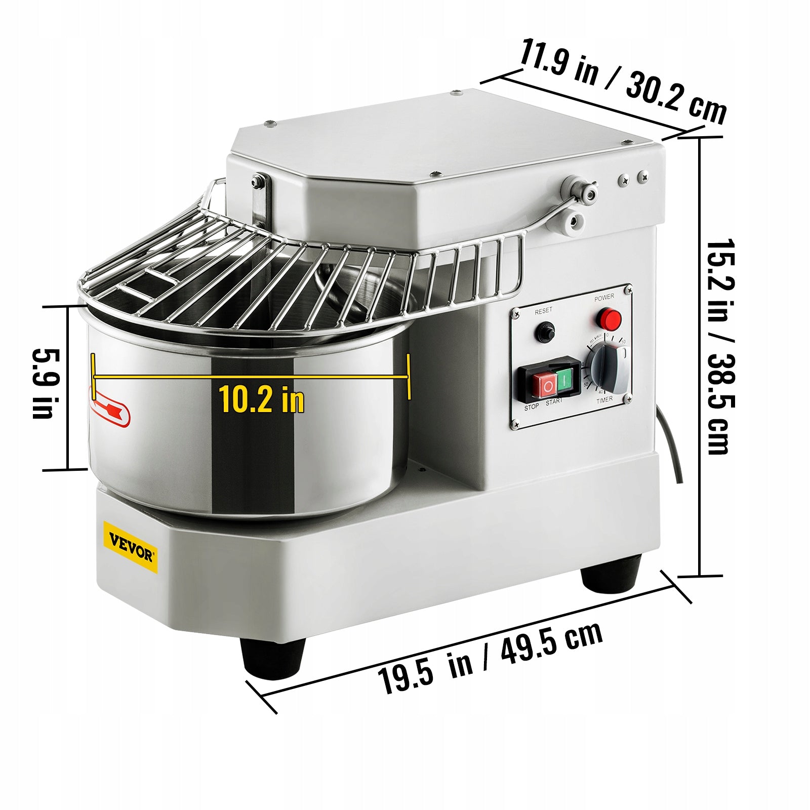 Planetary Mixer 8L 450W Commercial Rust Resistant Cake Mixer Manufacturer code ZXSPJBJ8L450B