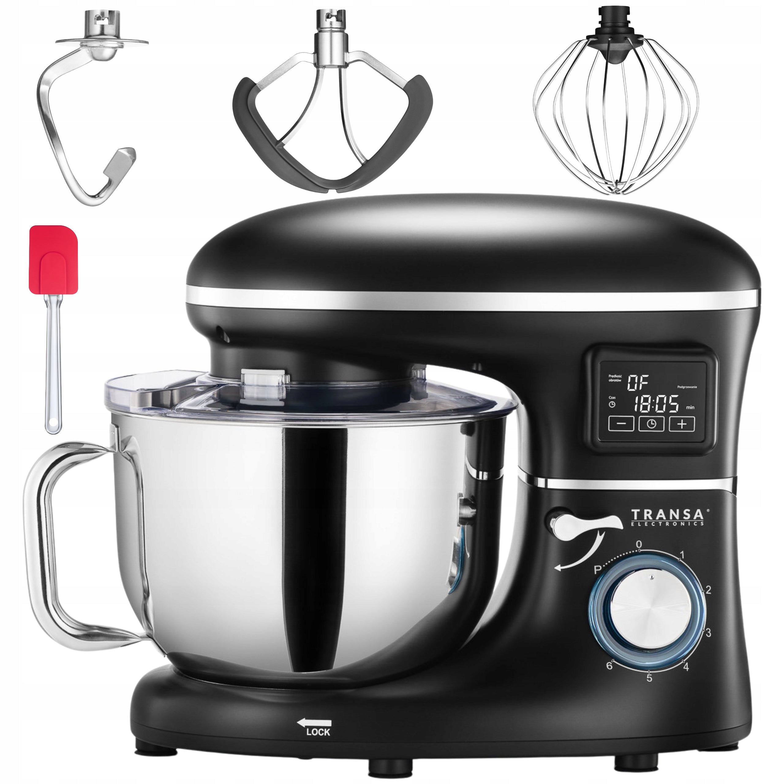 Planetary Robot Heated Kitchen Bowl Black BOWL 6L LARGE POWER 3000W