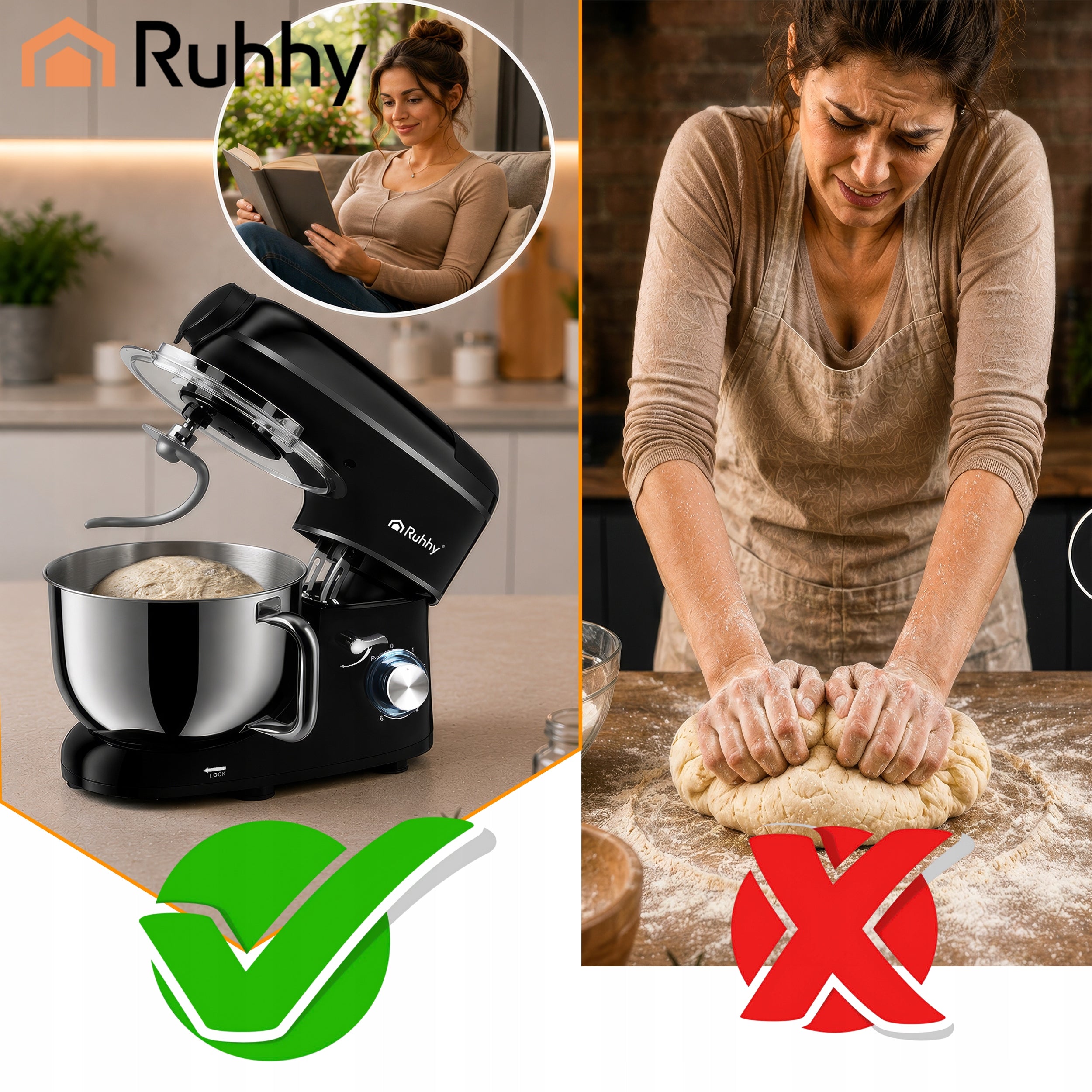 Planetary Robot Kitchen Blender Grinding Machine with Bowl 6,2 L up to 11in1 Manufacturer code Robot kuchenny planetarny z blenderem 2200W