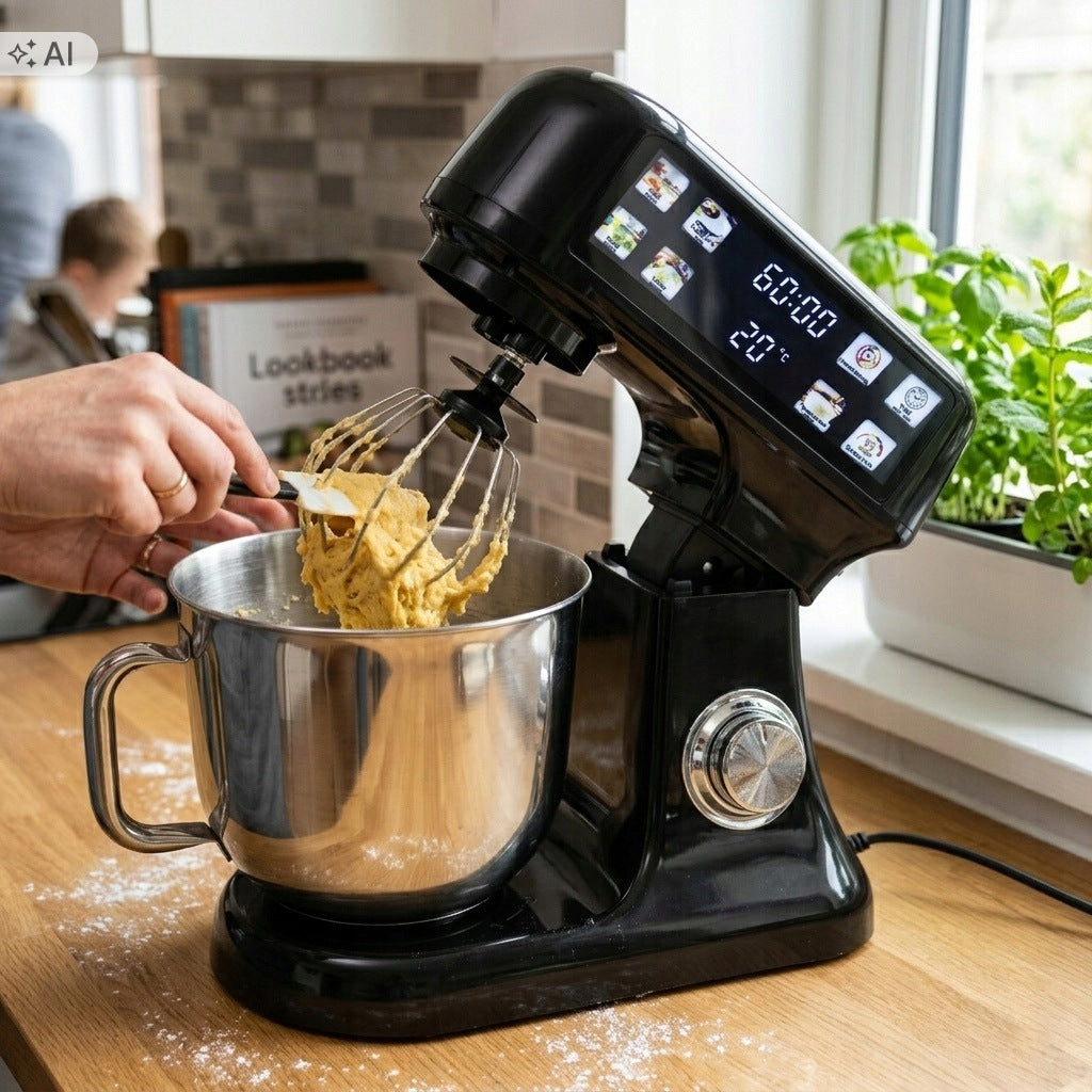 Planetary Robot Kitchen Mixer 6 L LED Panel Fermentation Weight 2000 W Packaging status original