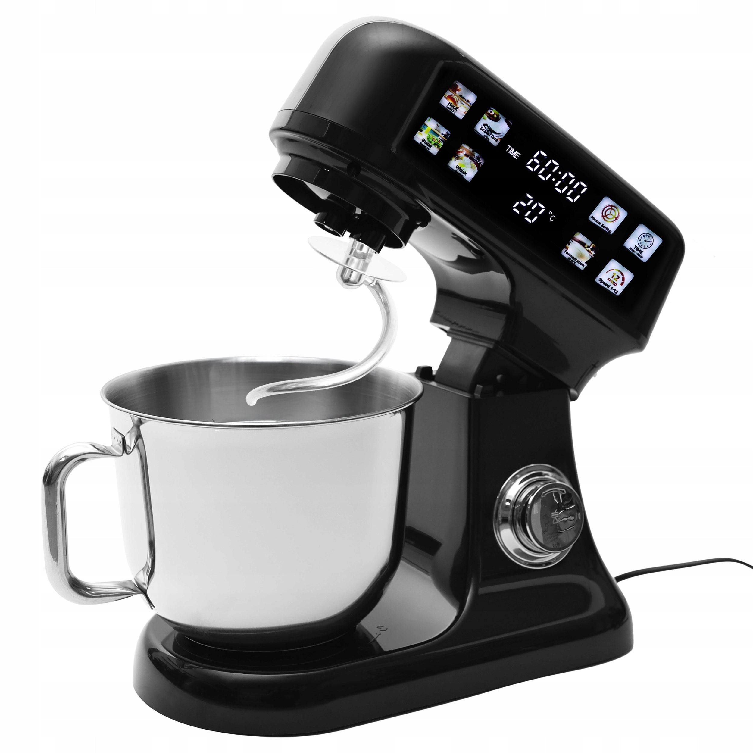 Planetary Robot Kitchen Mixer Bowl 6l LED Panel Fermentation Weight Black Packaging status original