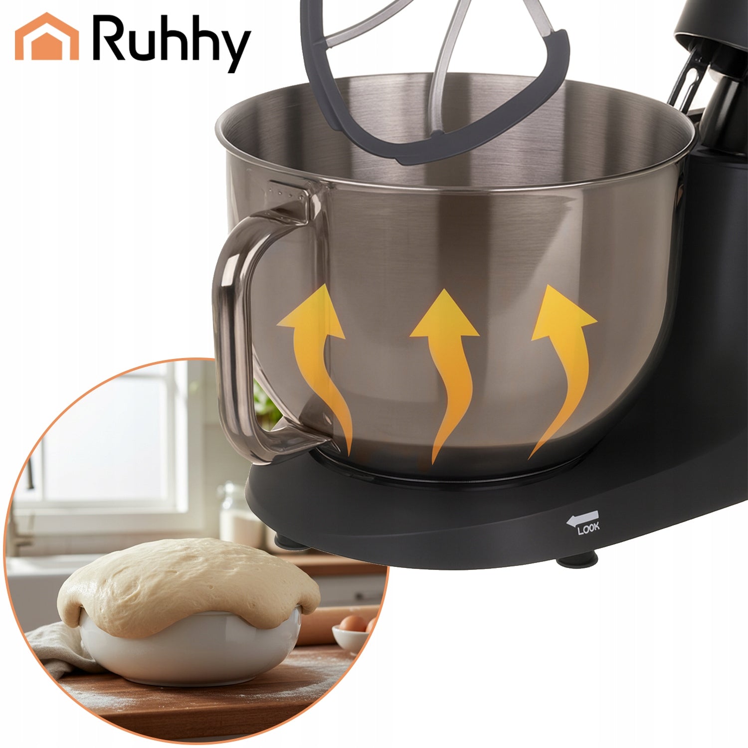 Planetary Robot Kitchen Mixer Multifunctional Heated Bowl Weight Timer Packaging status original