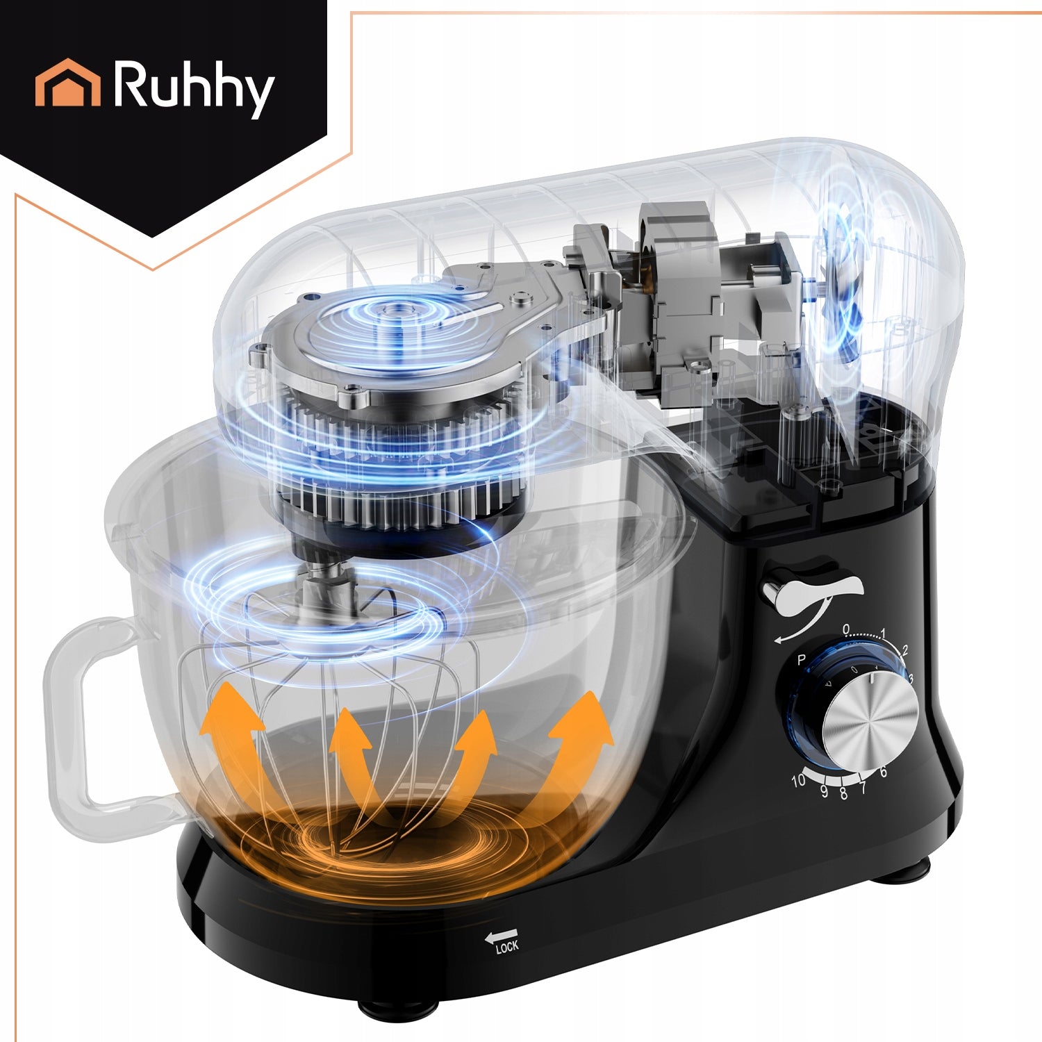 Planetary Robot Kitchen Mixer Multifunctional with Large Bowl 4,5L 9in1 Powerful Packaging status original