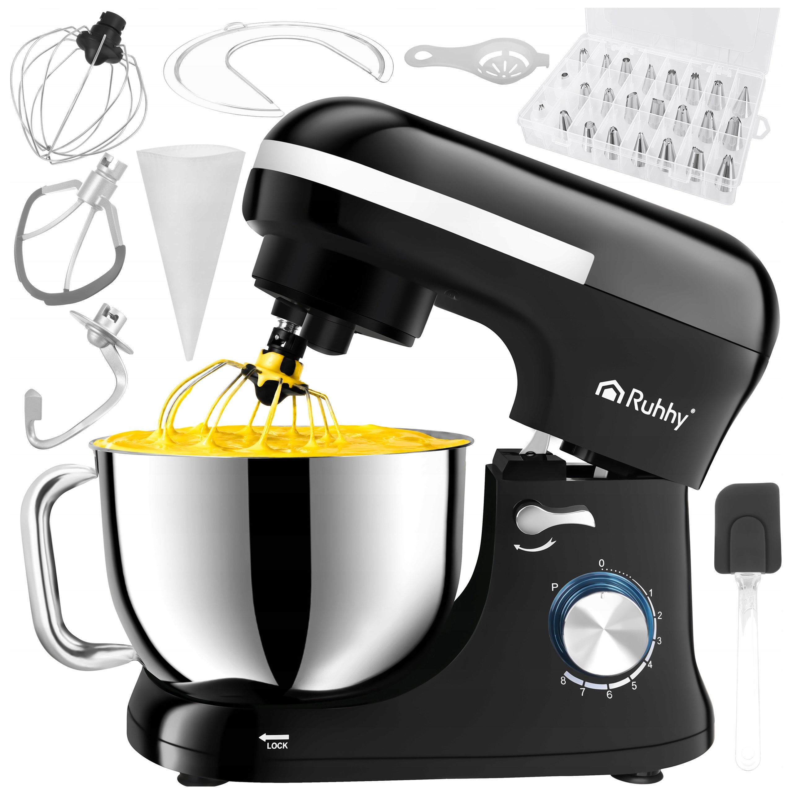 Planetary Robot Kitchen Mixer Multifunctional with Large Bowl 4,5L 9in1 Powerful
