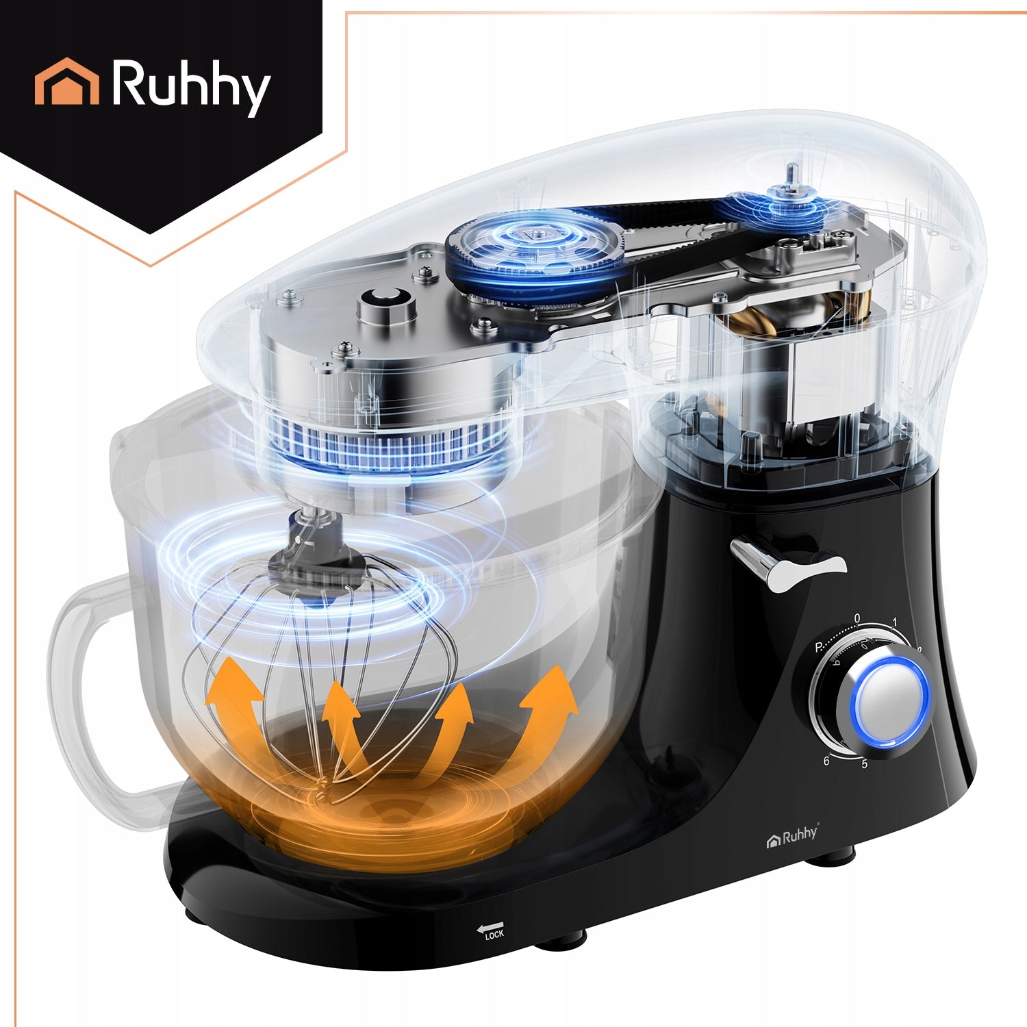 Planetary Robot Kitchen Mixer Multifunctional with Large Bowl 6,2L 9in1 Powerful Packaging status original