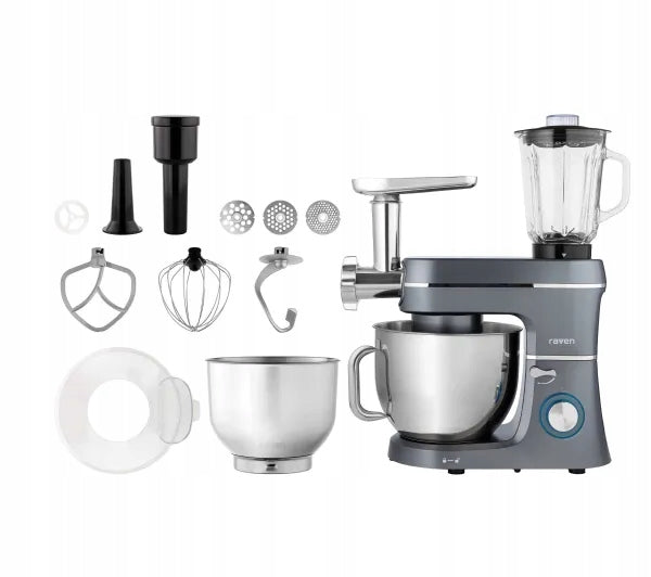 Planetary Robot Raven ERW006 Meat Grinding Blender Cake 2 Bowls 1400W Brand Raven