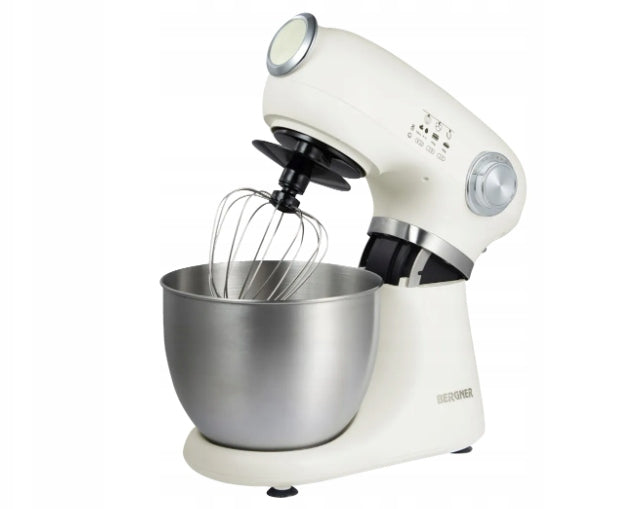 Planetary food processor 1000 W BERGNER RETRO, cream bowl capacity 5 l
