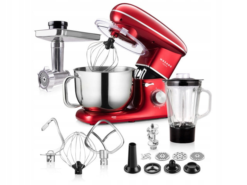 Planetary food processor MOZANO Rob 02 1400W with blender Red