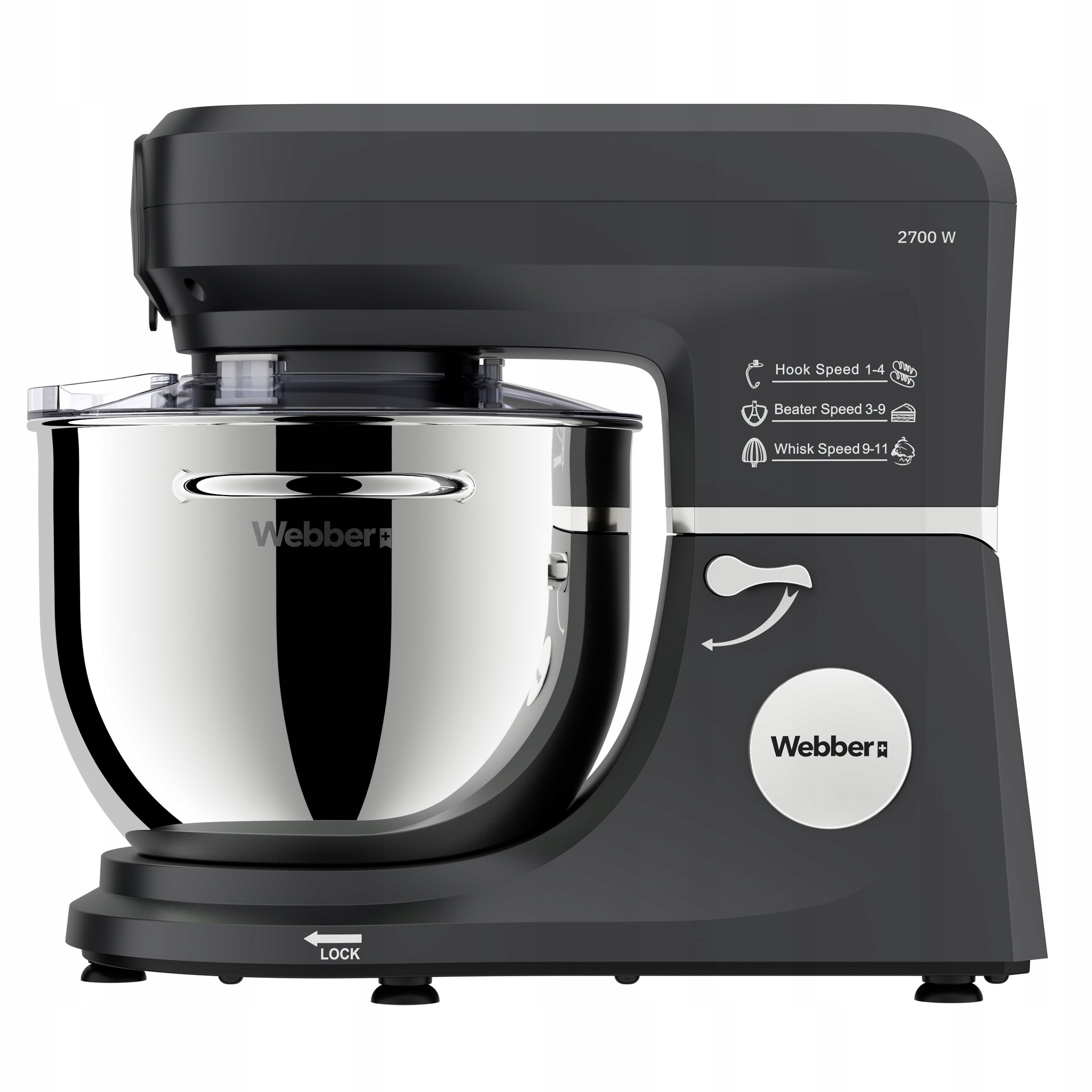 Planetary food processor Webber SM17 2700W bowl 7L multifunction mixer Packaging status original