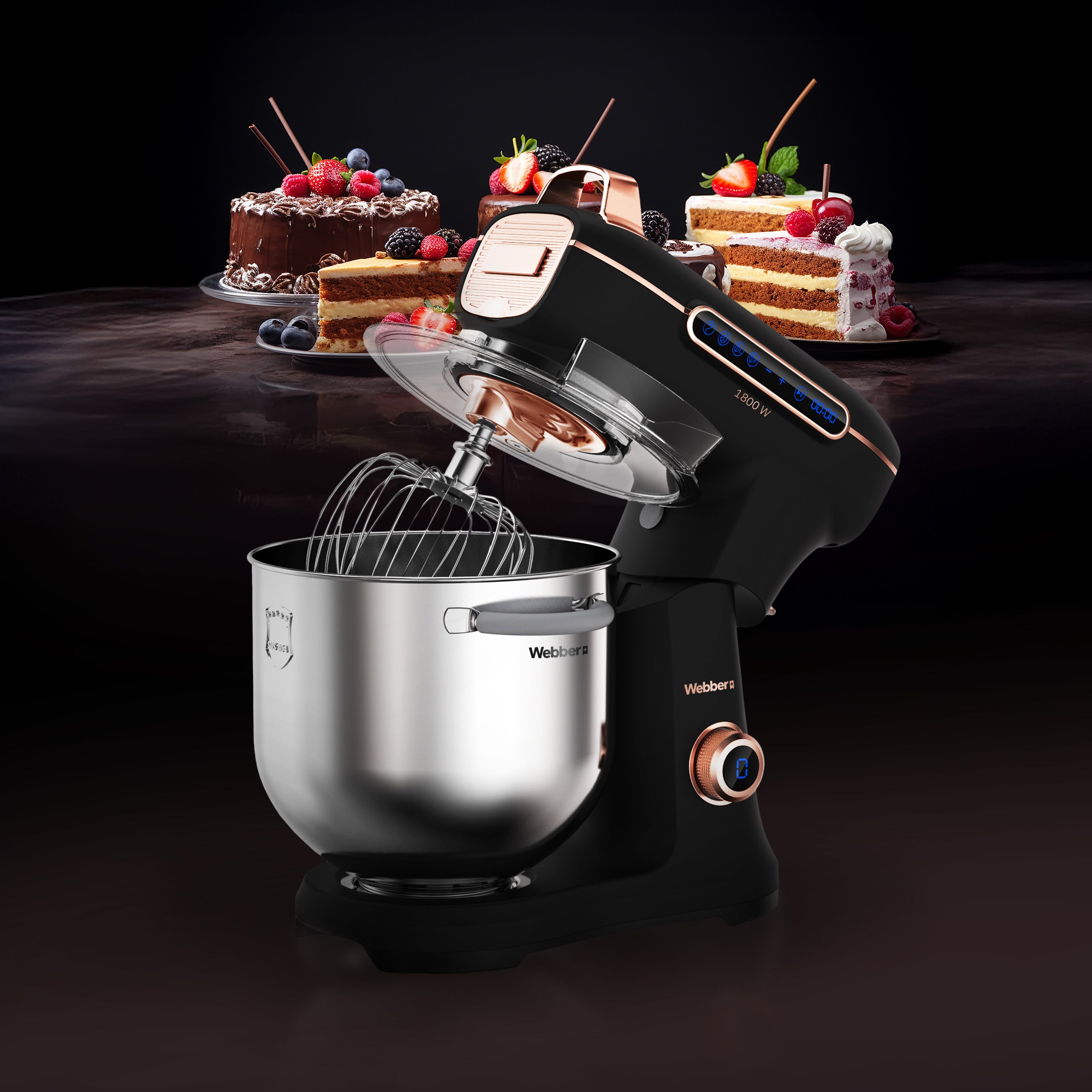 Planetary food processor Webber XEF900 1800W bowl 7L multifunction mixer Brand Webber