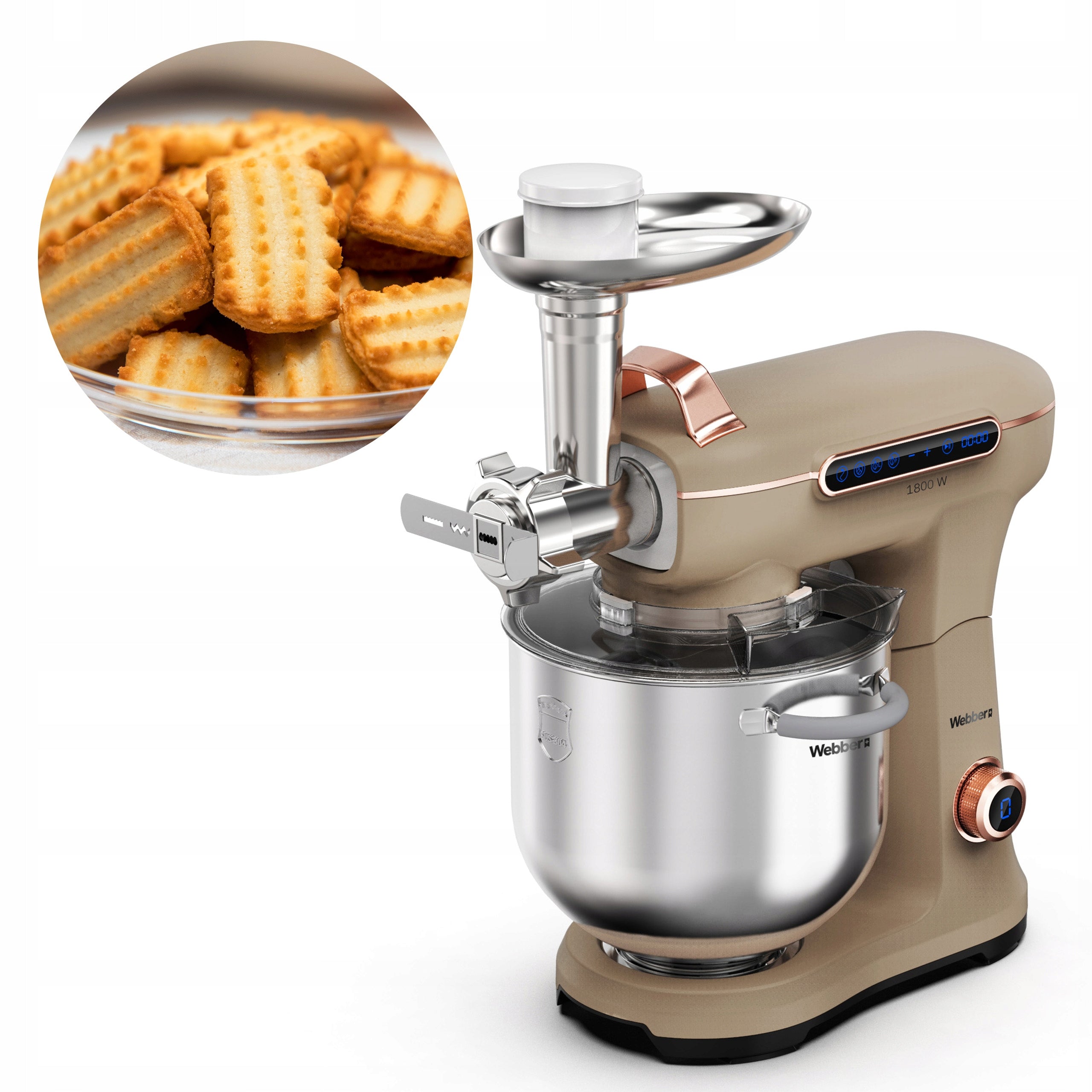 Planetary food processor Webber XEF900 1800W bowl 7L multifunction mixer Manufacturer code 05XEF900M