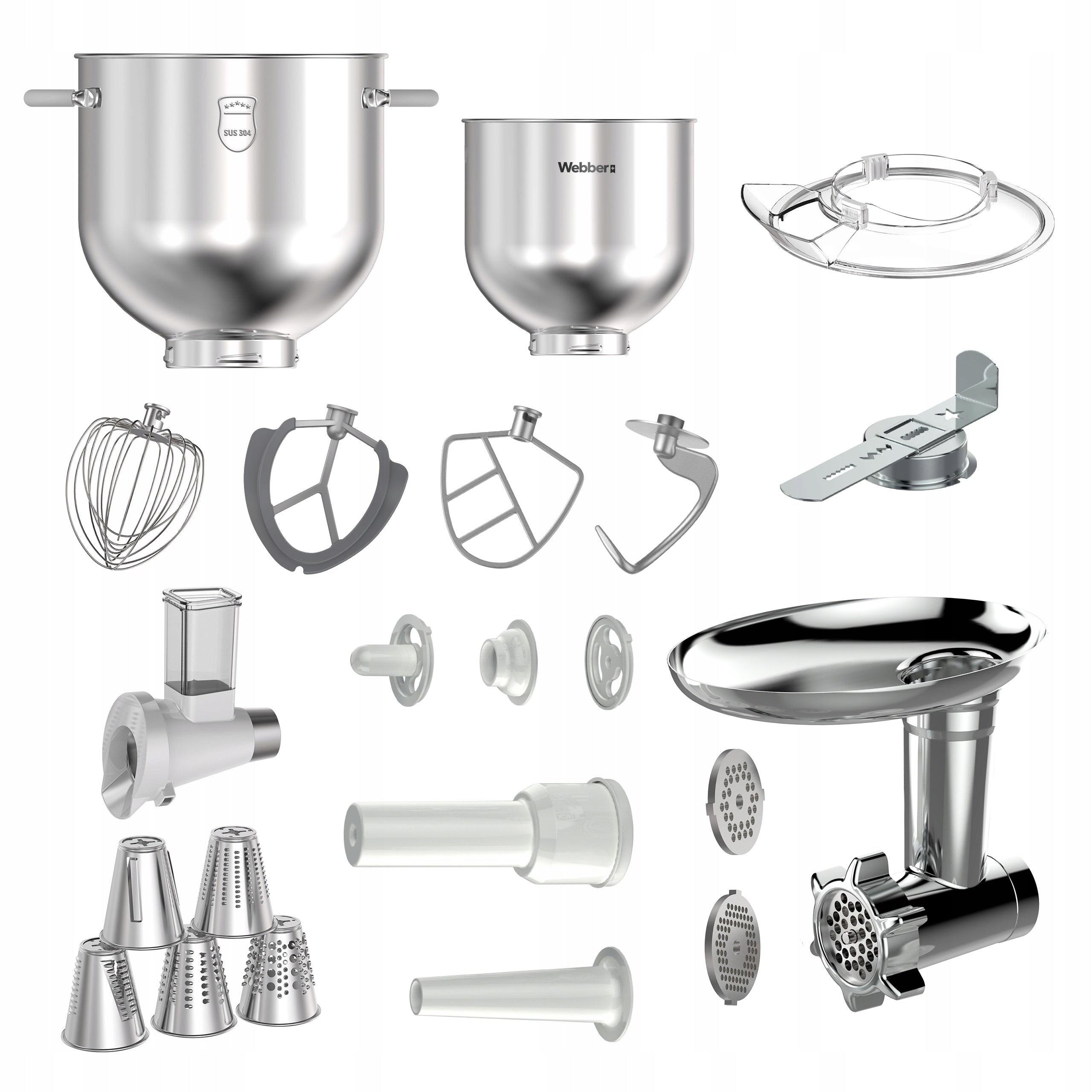 Planetary food processor Webber XEF900 1800W bowl 7L multifunction mixer Packaging status original