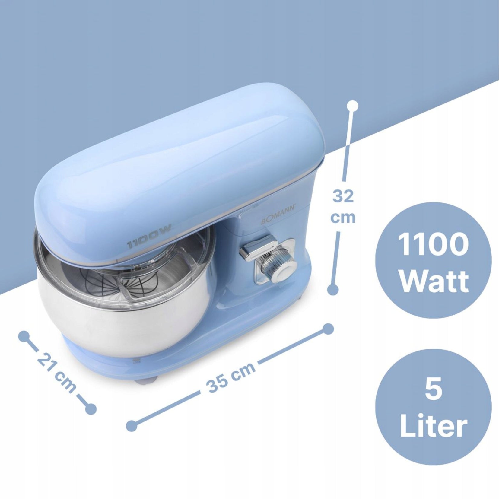 Planetary food processor for cake Bomann KM 6030 Blue EAN (GTIN) 4004470603002